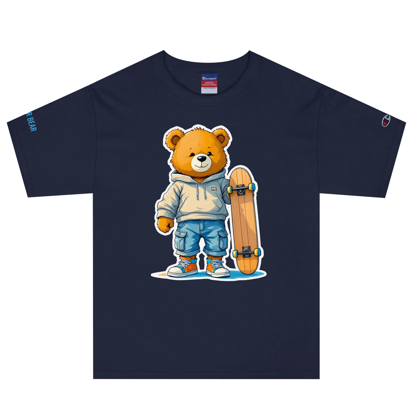 Skater Bear Unisex Jersey T-Shirt (v1)