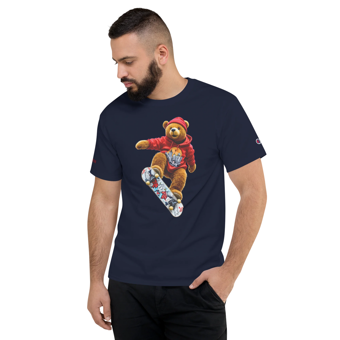 City Pop Bear Unisex Jersey T-Shirt (v4)