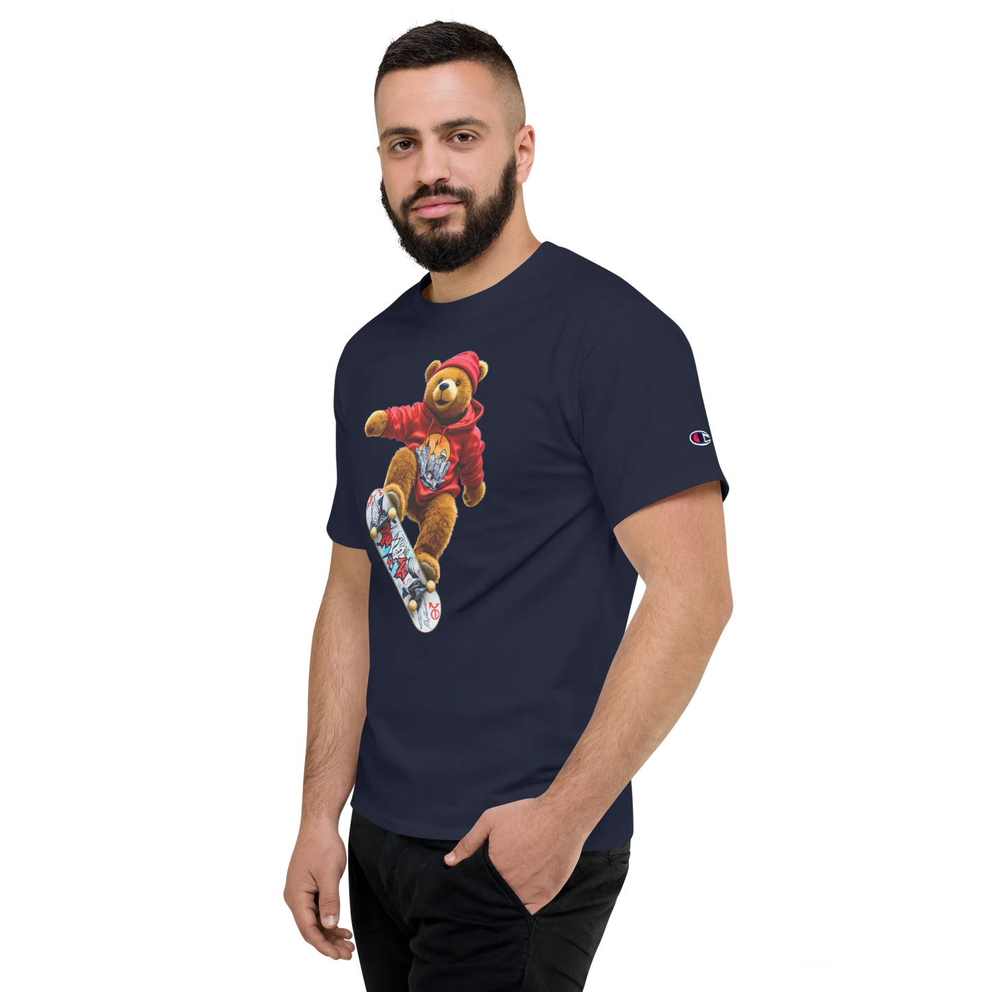 City Pop Bear Unisex Jersey T-Shirt (v4)