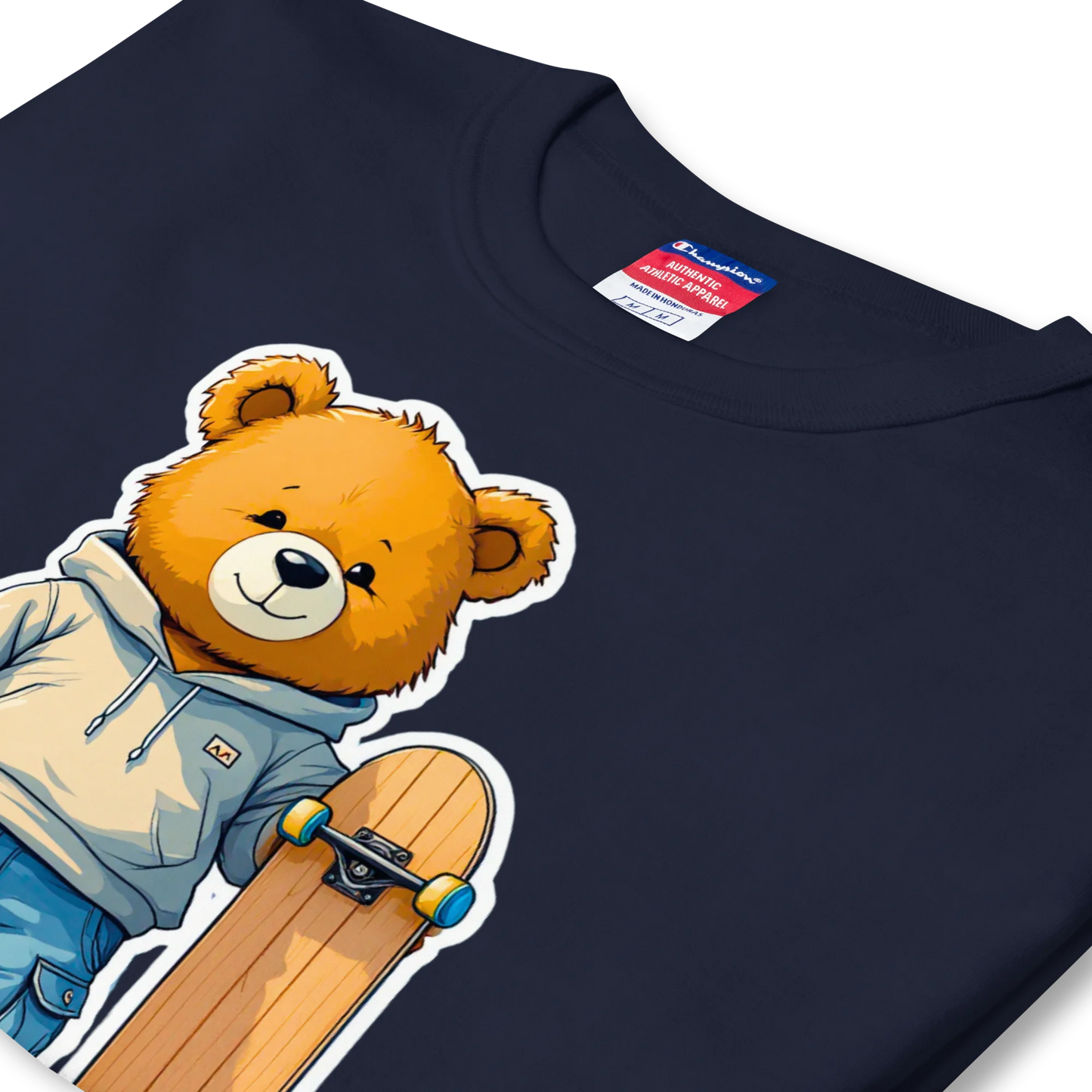 Skater Bear Unisex Jersey T-Shirt (v1)