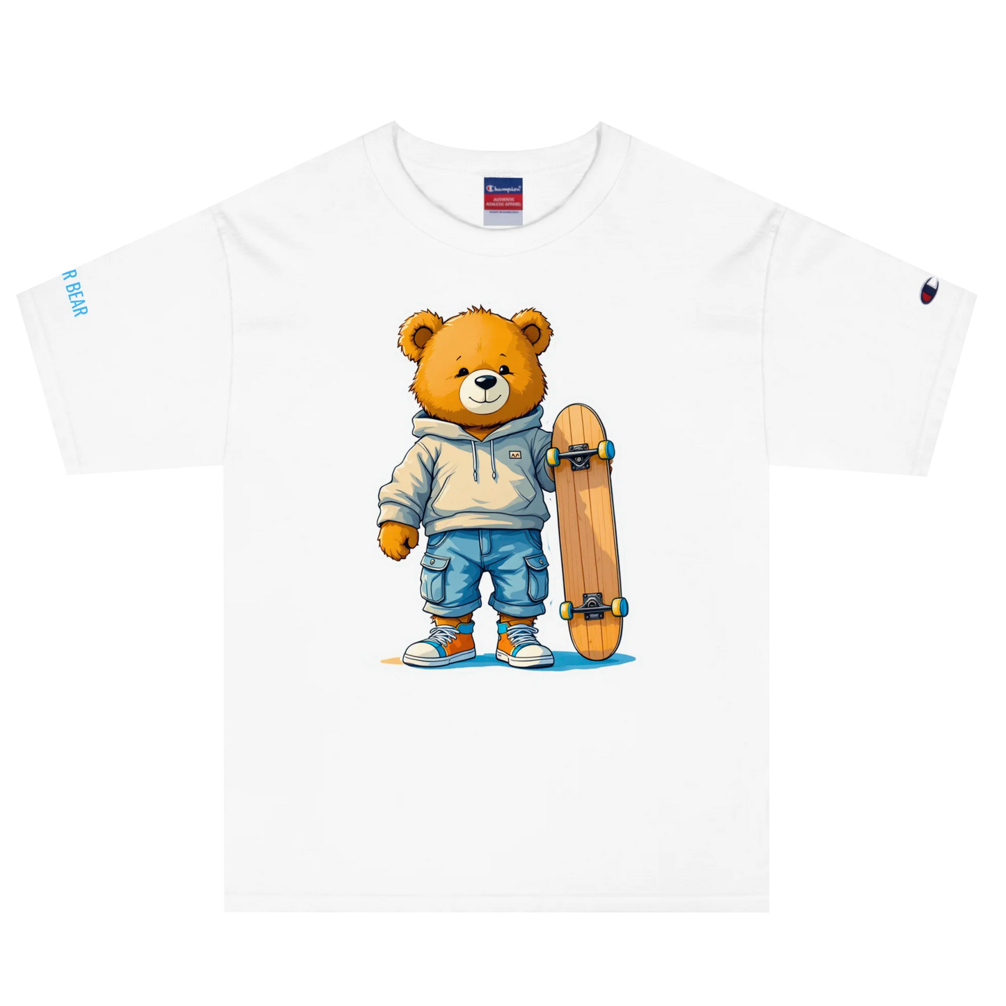 Skater Bear Unisex Jersey T-Shirt (v1)