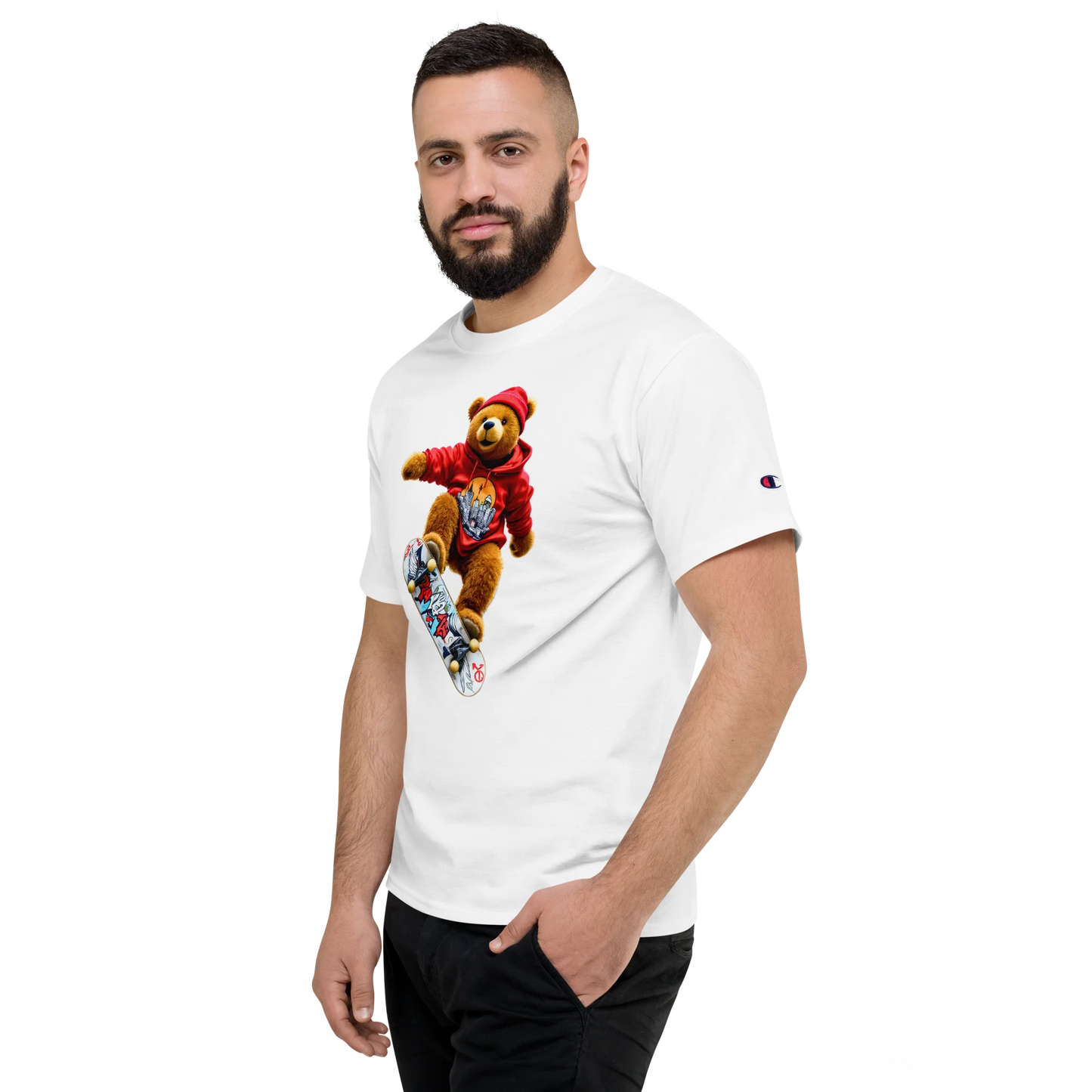 City Pop Bear Unisex Jersey T-Shirt (v4)