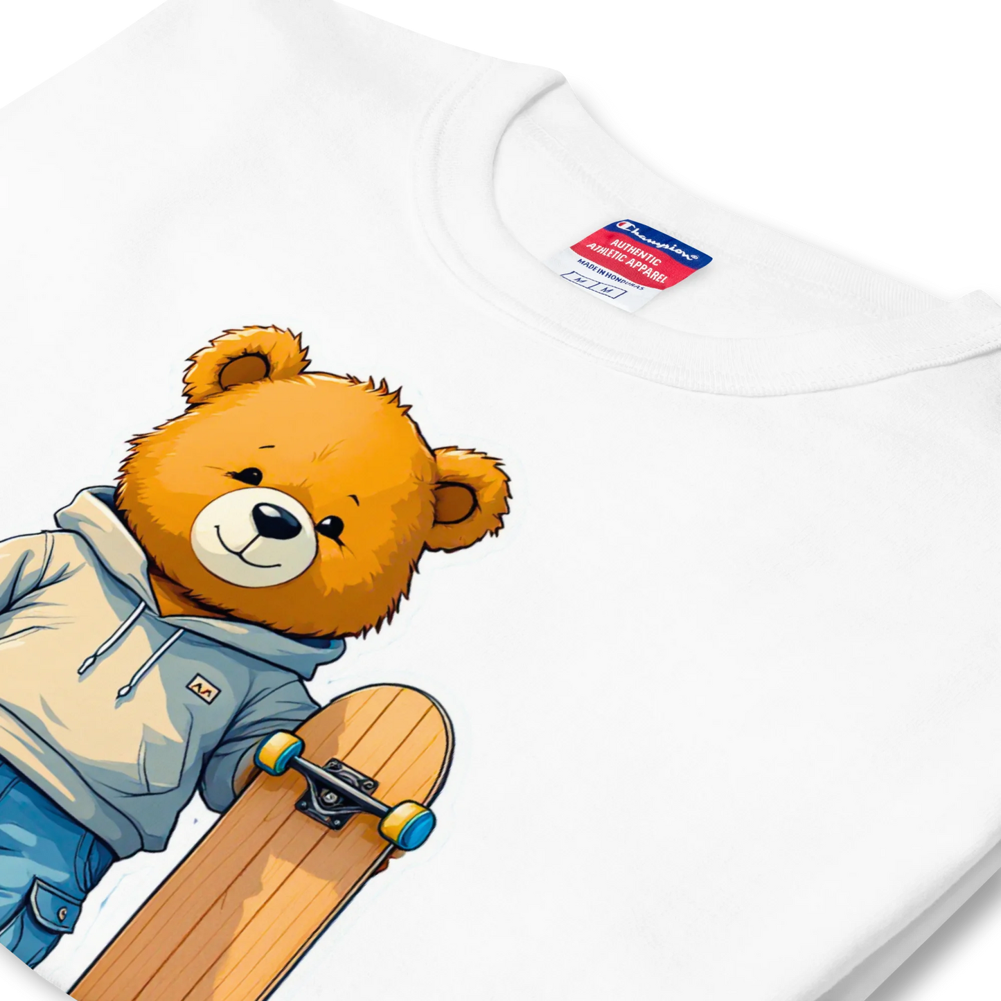 Skater Bear Unisex Jersey T-Shirt (v1)